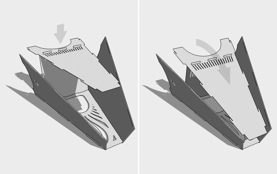 Fire pit assembly Step 5